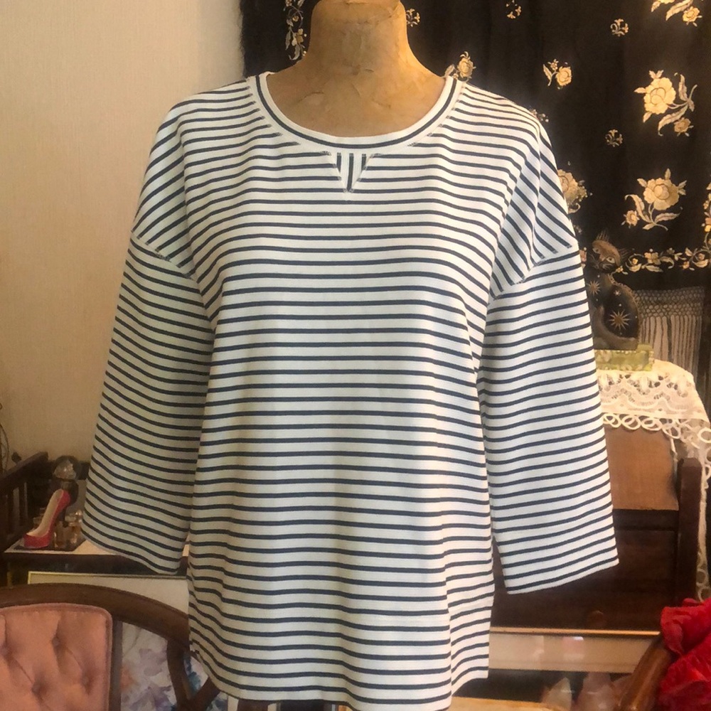 *Lou & Grey striped shirt - Breton French style- black & white - fine quality